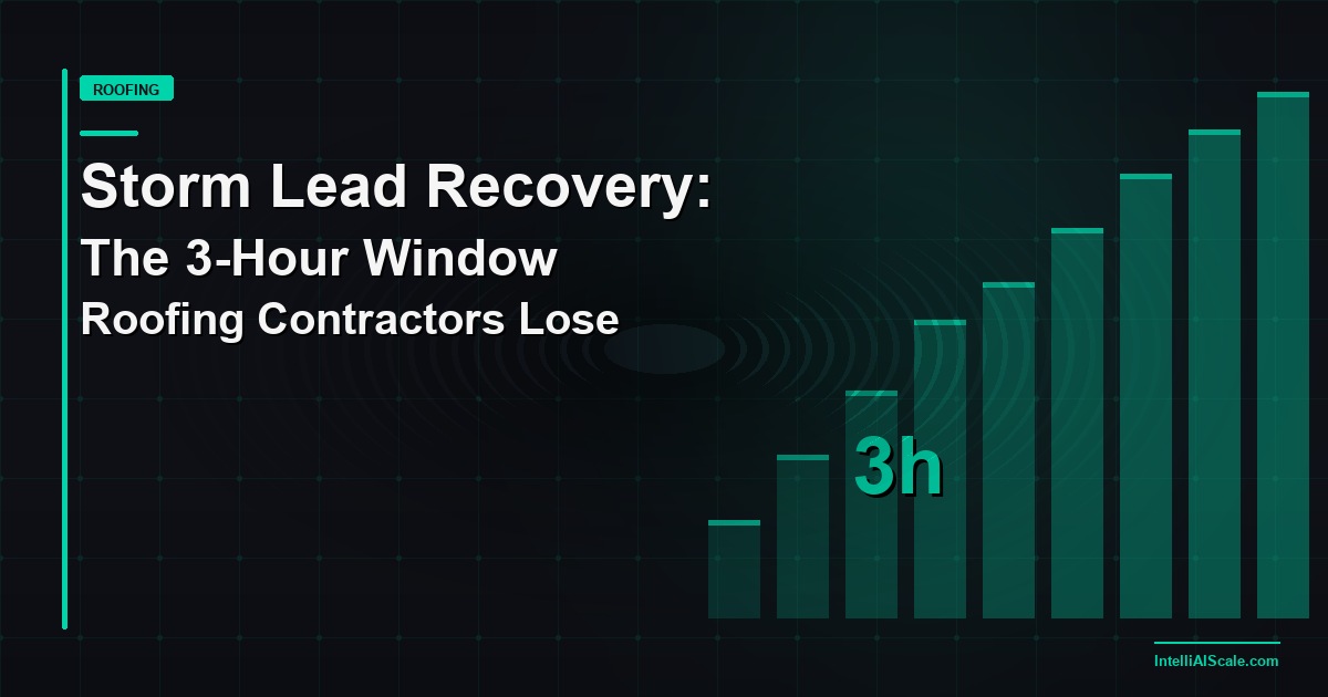 Roofing Contractors: How to Stop Losing Storm Leads in the First 3 Hours
