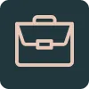 Briefcase icon representing experience and expertise