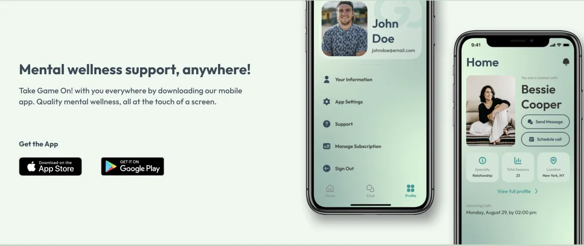 Mobile App - Gameon- App mvp Bootcamp