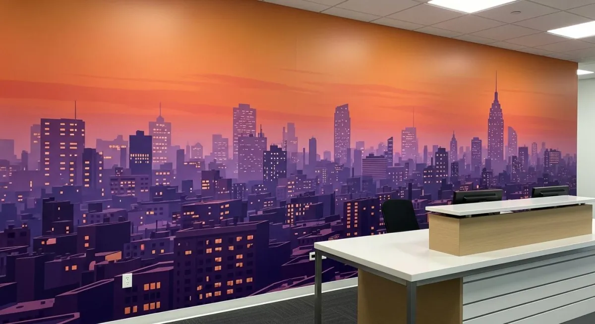 Commercial wall graphics using direct-to-wall printing as an alternative to vinyl and wallpaper