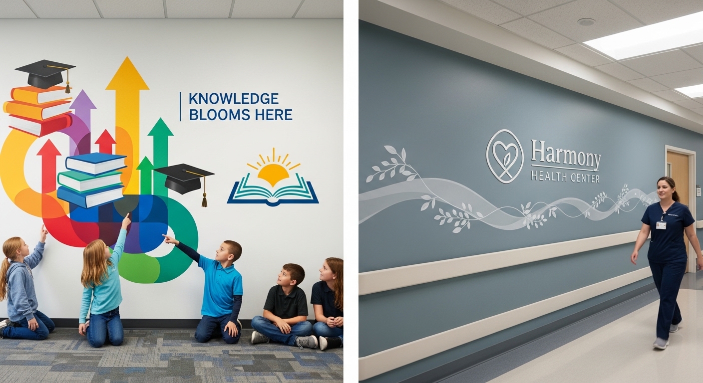 Institutional Wall Branding Services: Modern Solutions for Schools and Healthcare