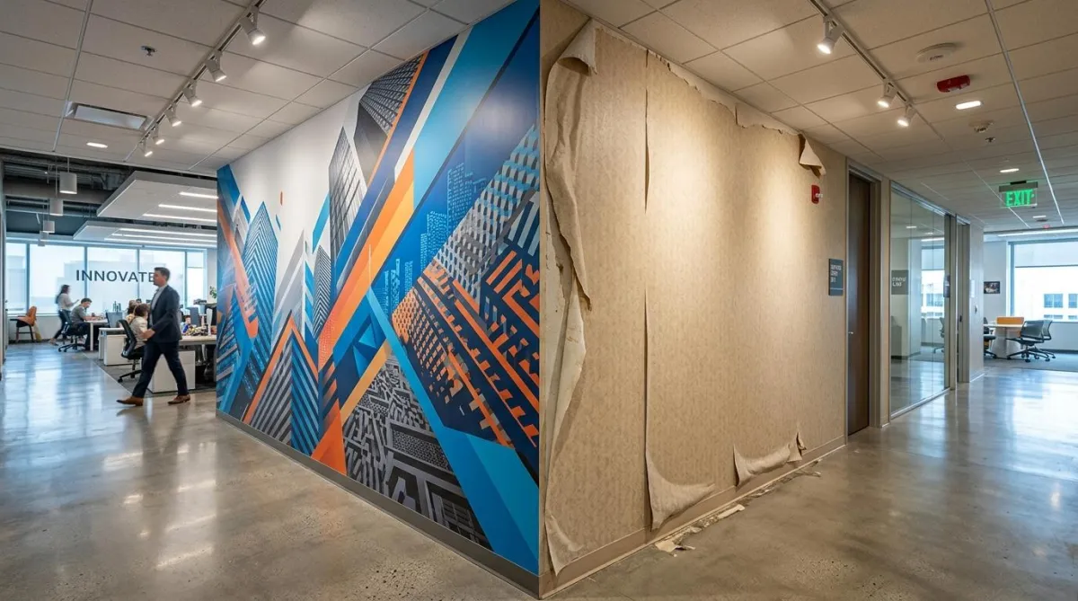 Best Wall Printing Solutions: Direct-to-Wall vs. Vinyl for Commercial Spaces