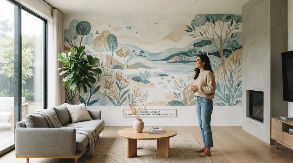 How a custom wall mural is created and installed by East Coast Mural Pros