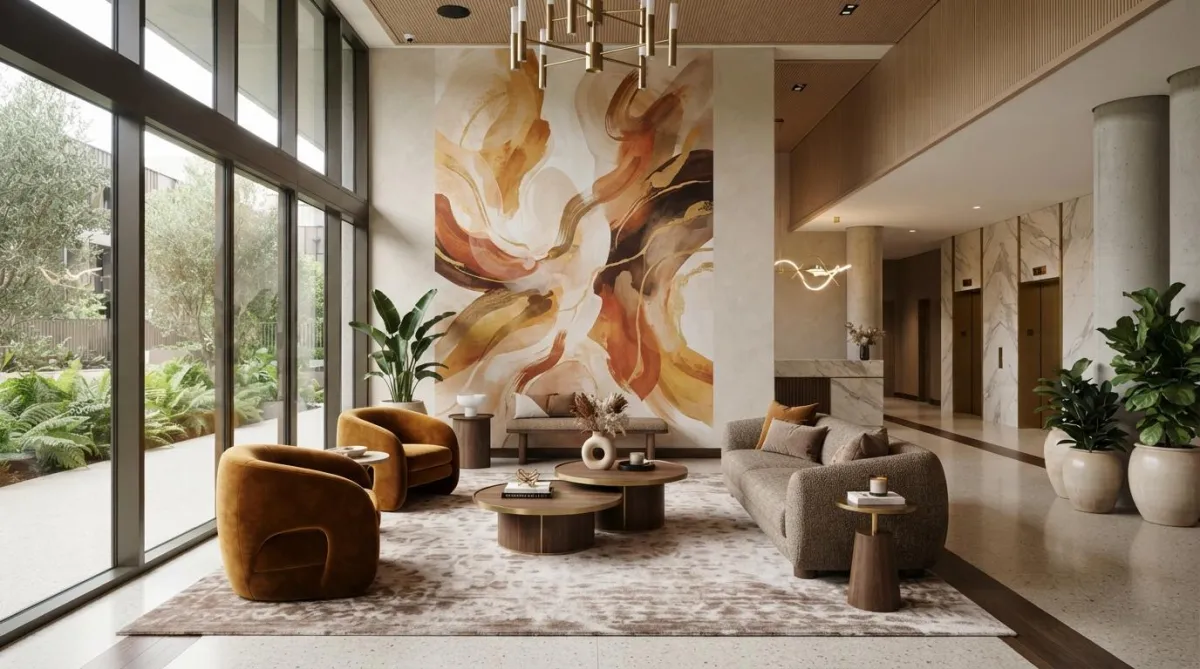 Apartment Lobby & Multifamily Wall Murals | ECMP