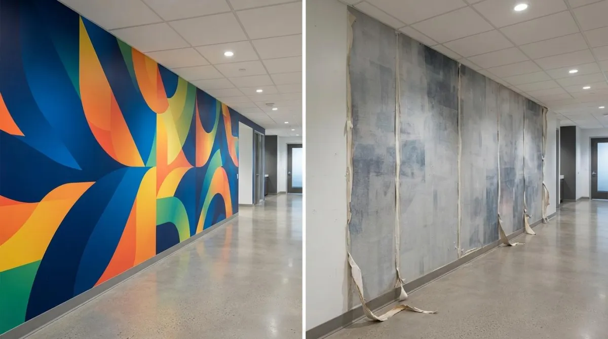 Direct-to-wall printing vs wallpaper comparison for commercial spaces — East Coast Mural Pros