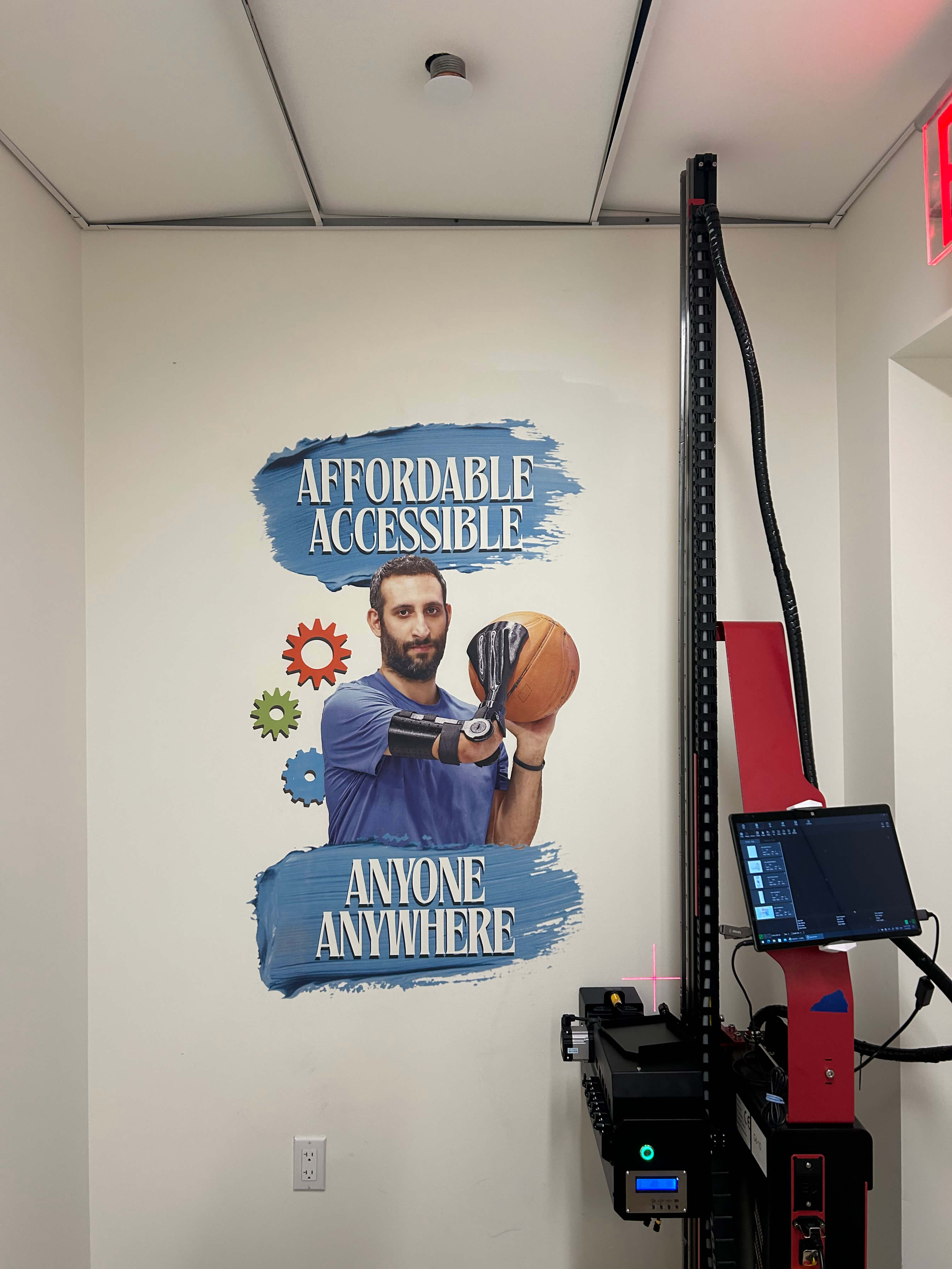 Nonprofit community center with custom wall mural design