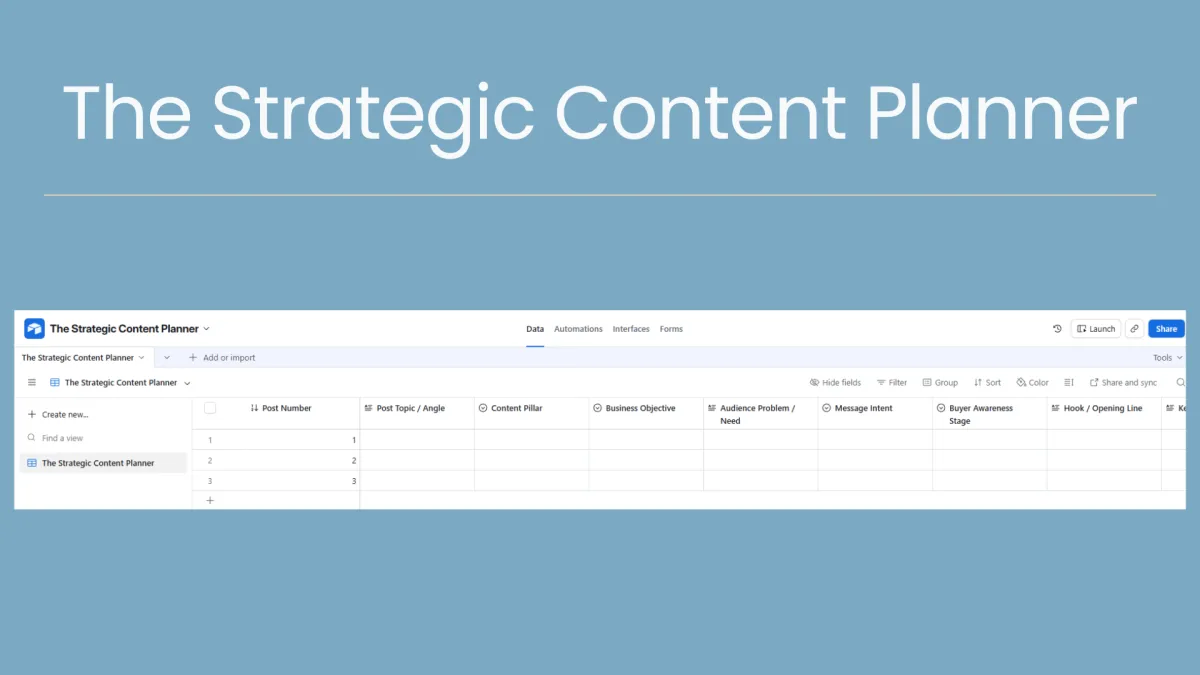 Strategic Content Planner product mockup placeholder