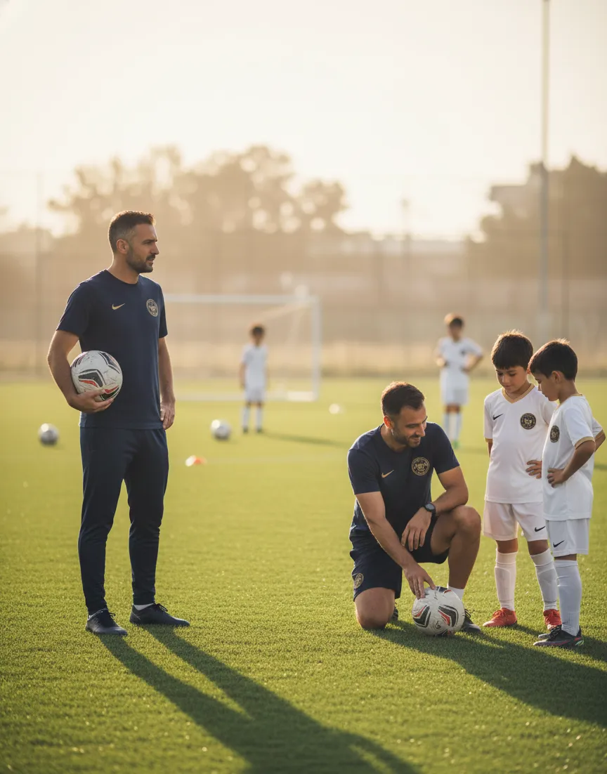 MEKA Football Academy - Coaches in session