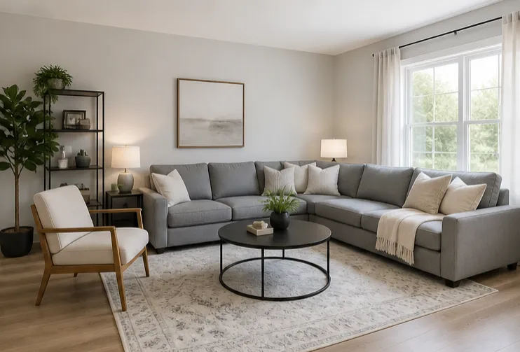 Before and after cleaning of an Airbnb living space