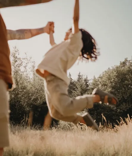 Girl jumping photo