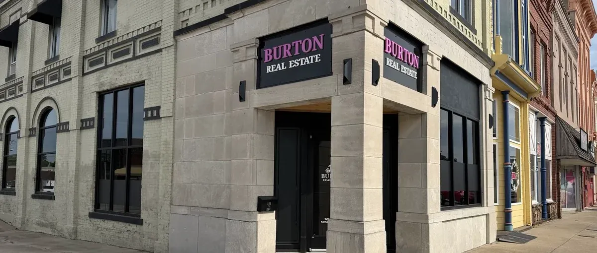 Burton Real Estate office on South Kansas Avenue in downtown Columbus, KS