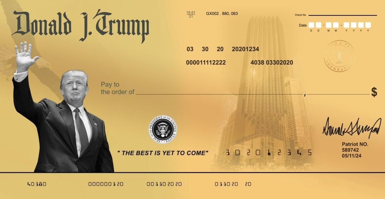 Trump Golden Check 