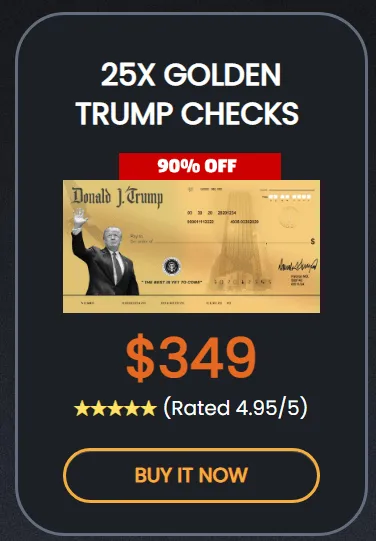 25x trump gold check $349