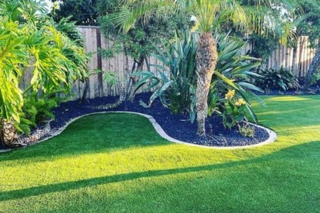 artificial turf backyard install