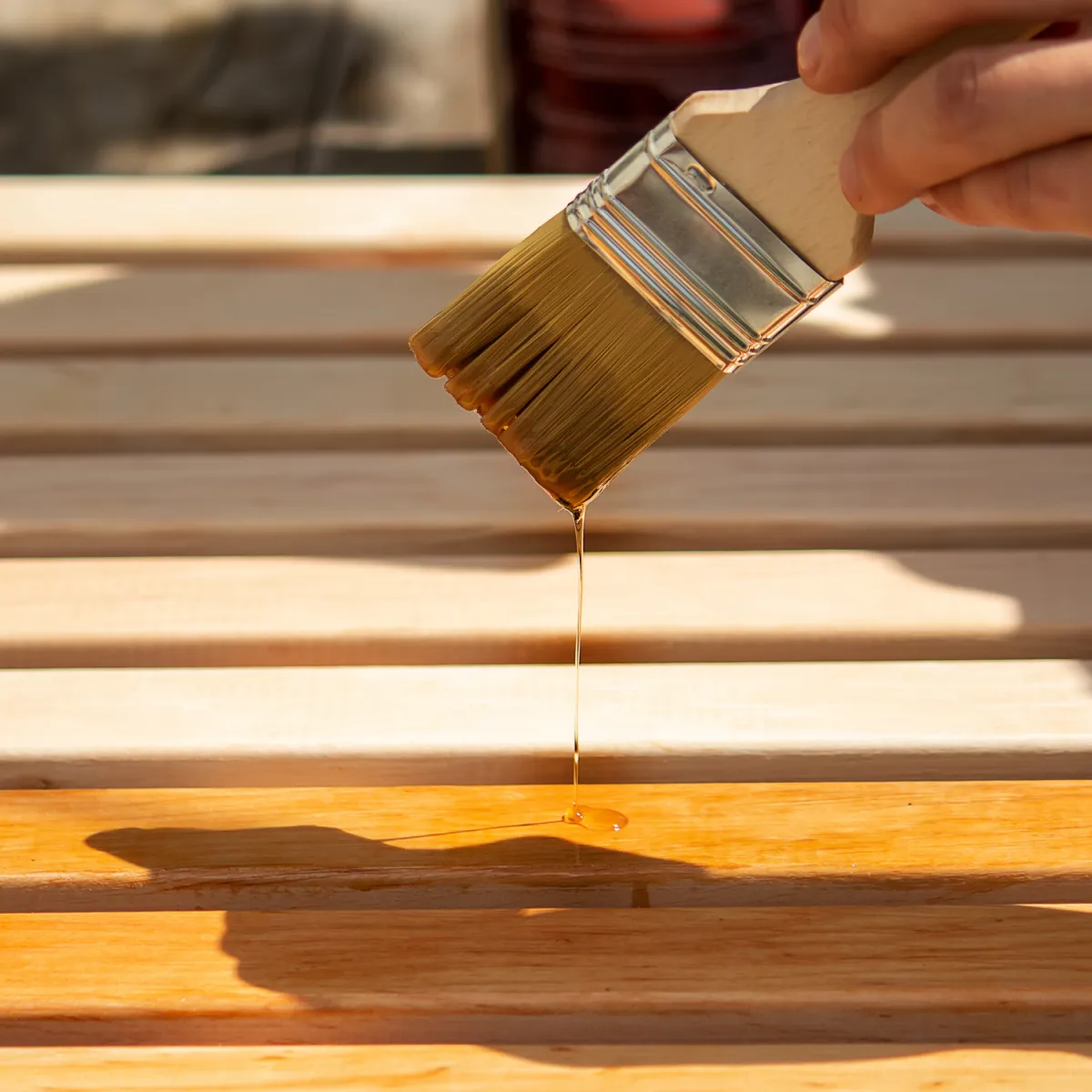 wood staining and sealing brush service 