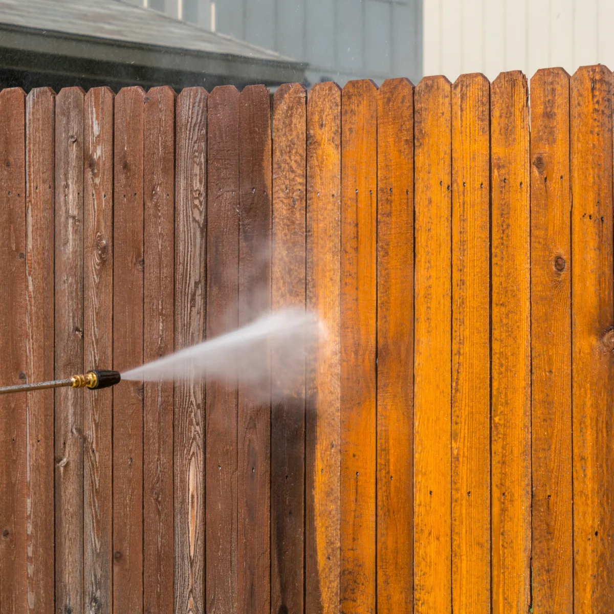 Pressure washing service removing dirt and buildup from exterior surfaces in Santa Barbara.
