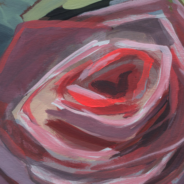 Abstract Rose original painting
