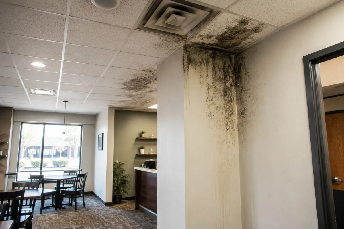 mold contamination behind drywall discovered in a houston property