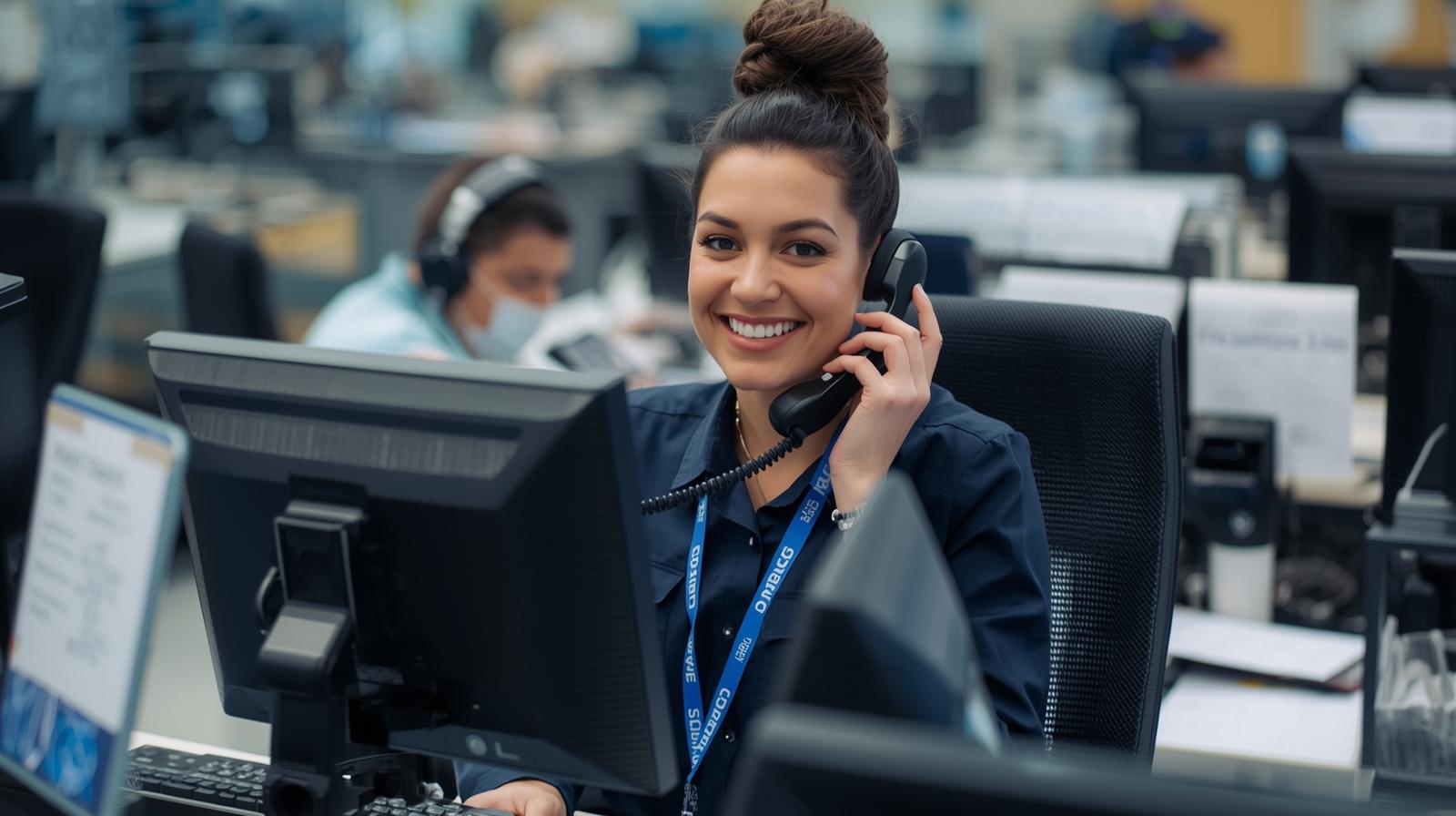 24/7 emergency dispatch coordinator answering a service call for rapid board up response in the DFW area.