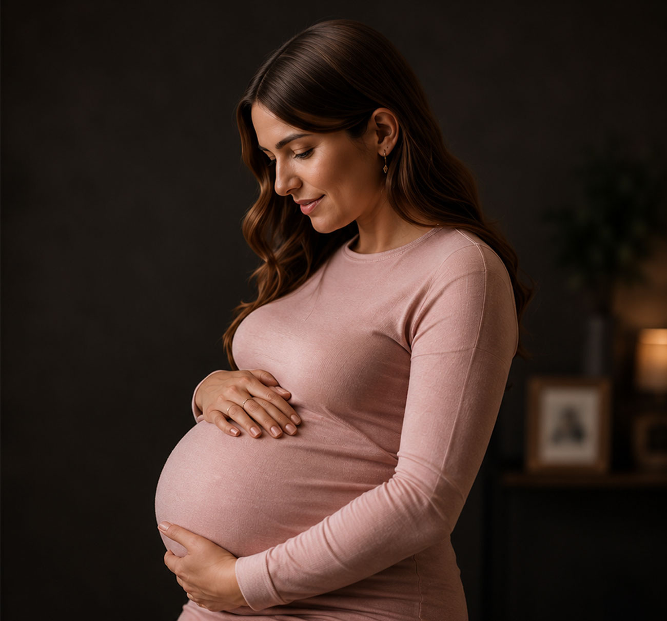 Expecting surrogate mother cared for by My Agency IVF