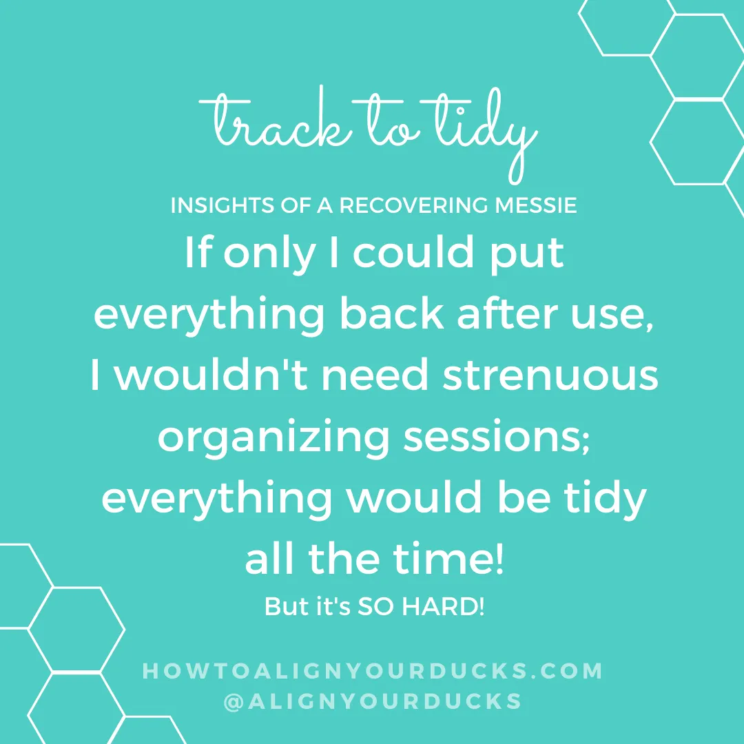 3. Do this one thing and you'll have a tidy home...