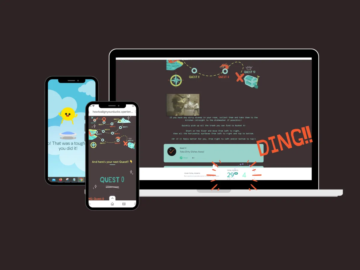 gamified room cleaning online app