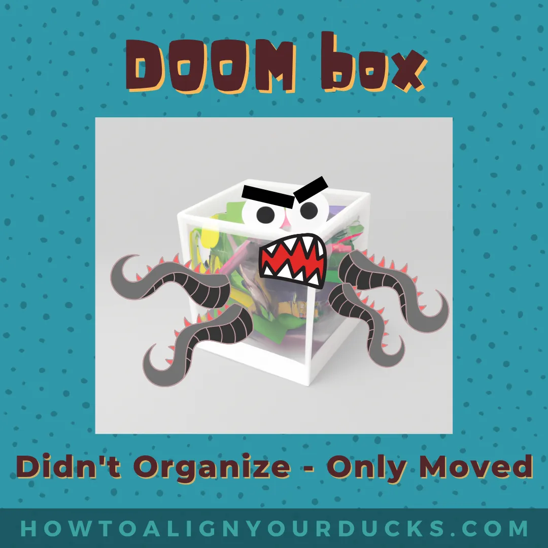 Guilty no more! How to use DOOM boxes as your ally in decluttering with ADHD