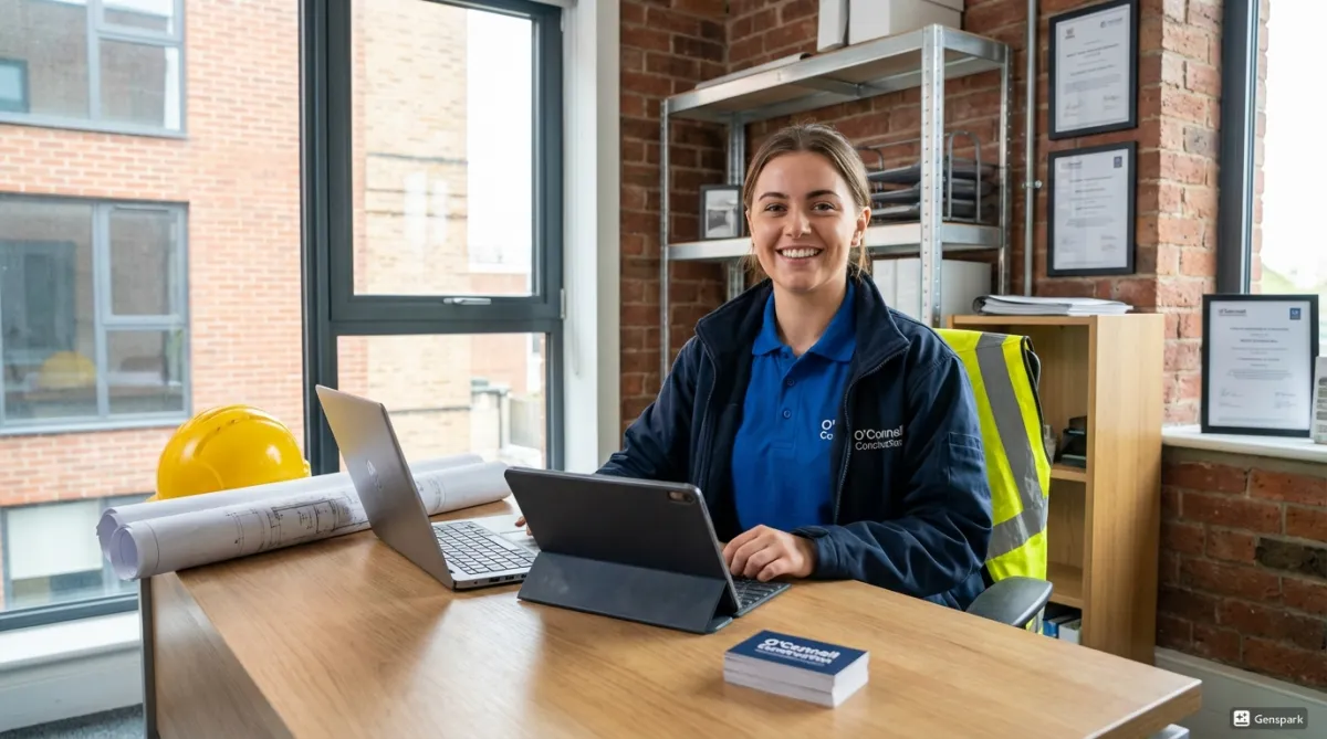 appy trade business owner using a high-converting website that automatically generates new customers and leads for her trade service.