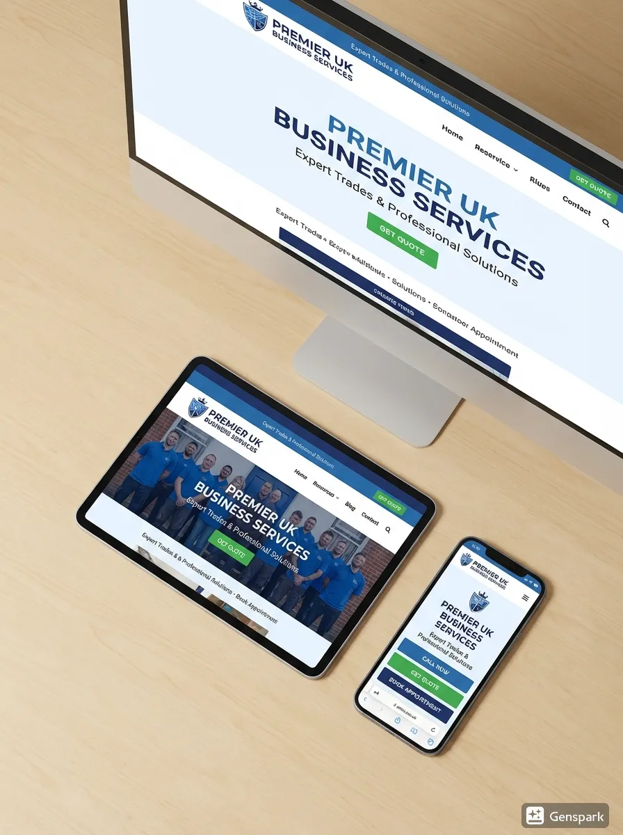 A high-end responsive website design looking beautiful and professional across desktop, iPad, and mobile devices with seamless multi-screen optimization.