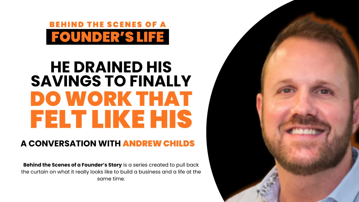 He Drained His Savings to Finally Do Work That Felt Like His