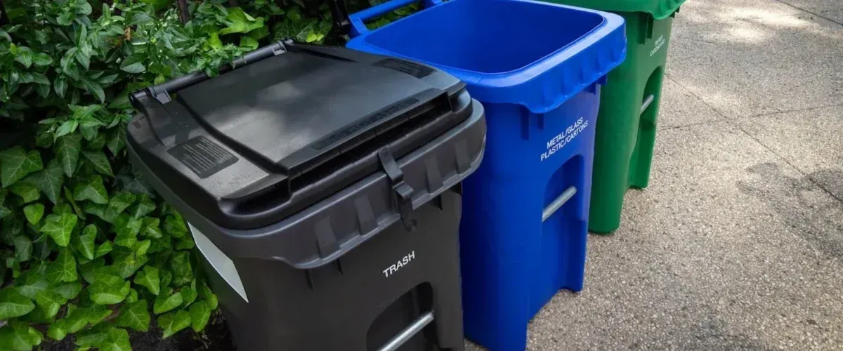 Residential bins at curb