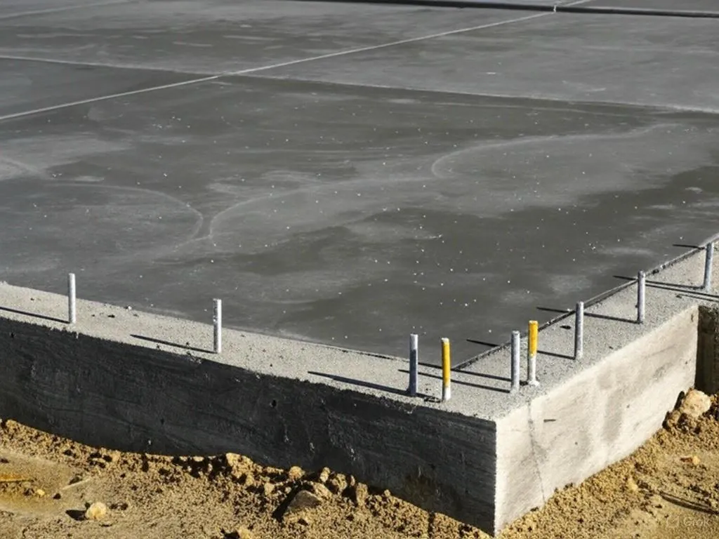 Monolithic concrete foundation for detached garage in southeast Texas