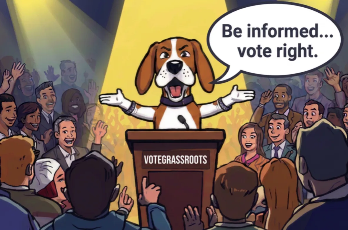 Barney Peing On Ballot Drop Box_ Vote Grassrots