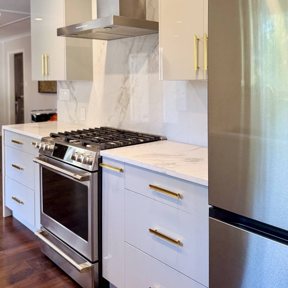 Austin kitchen after new sleek appliances