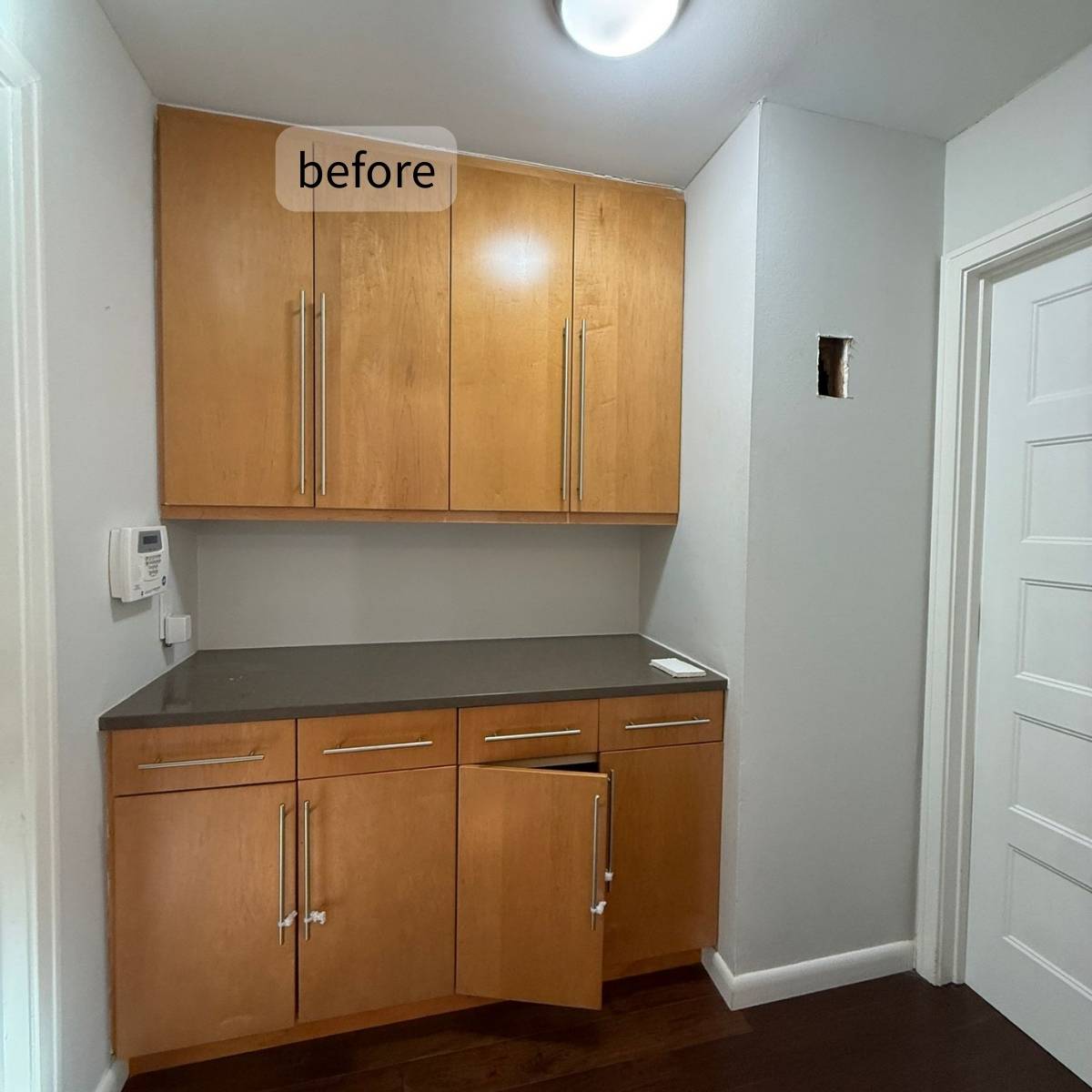 Austin kitchen before outdated pantry
