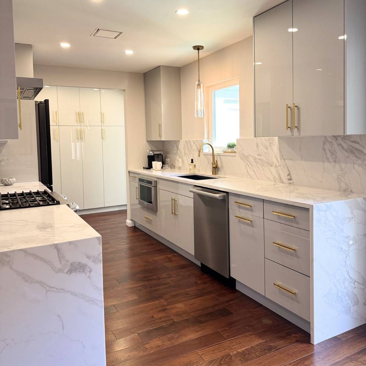 Austin kitchen after bright cabinets & lots of light