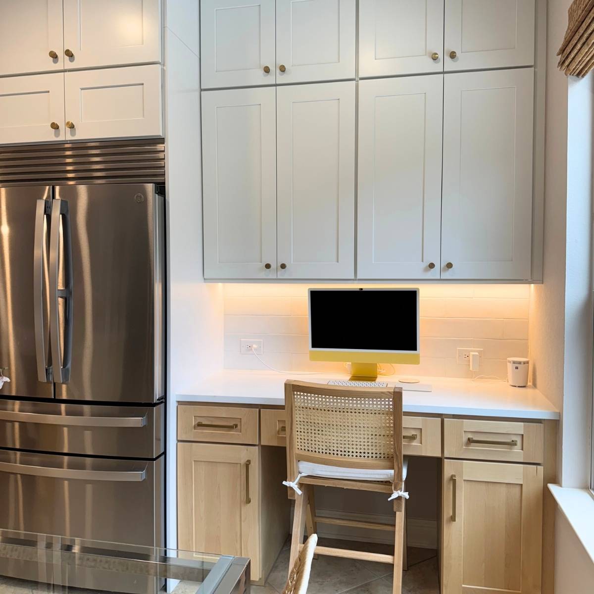 After: ATX Custom Remodel Austin bright kitchen with large island and work station