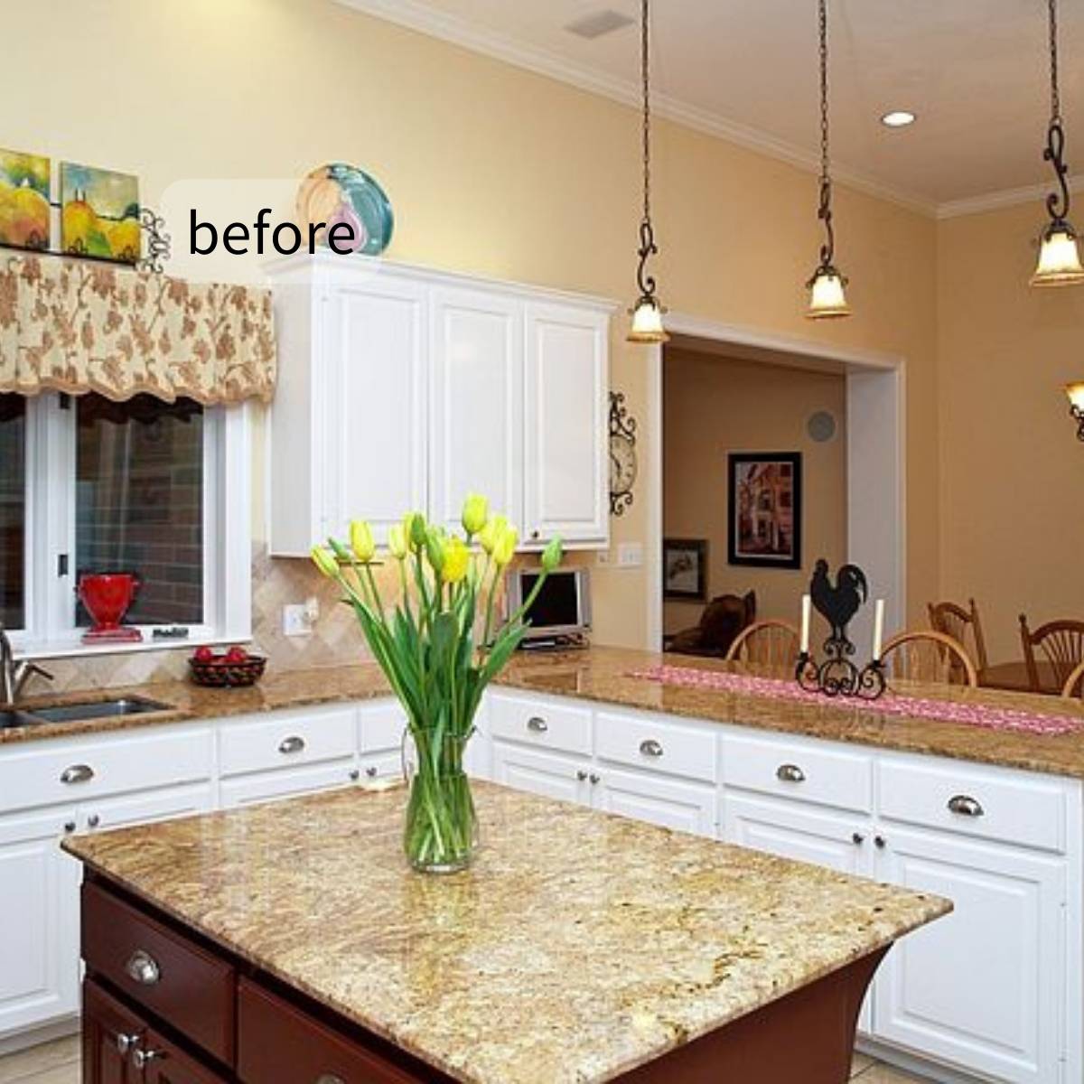 Before: Small Austin kitchen with basic cabinets and minimal space