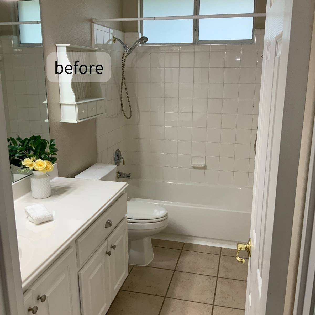 dated bathroom before remodel in Austin Texas