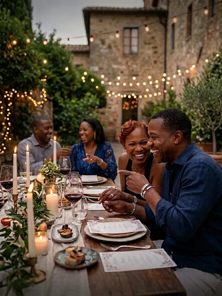 Couple enjoying an intimate luxury experience
