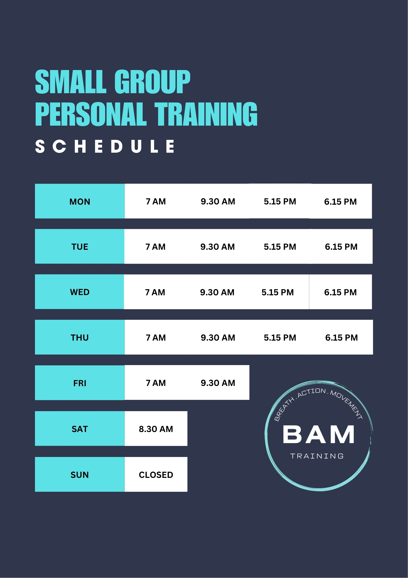 Gym Schedule 