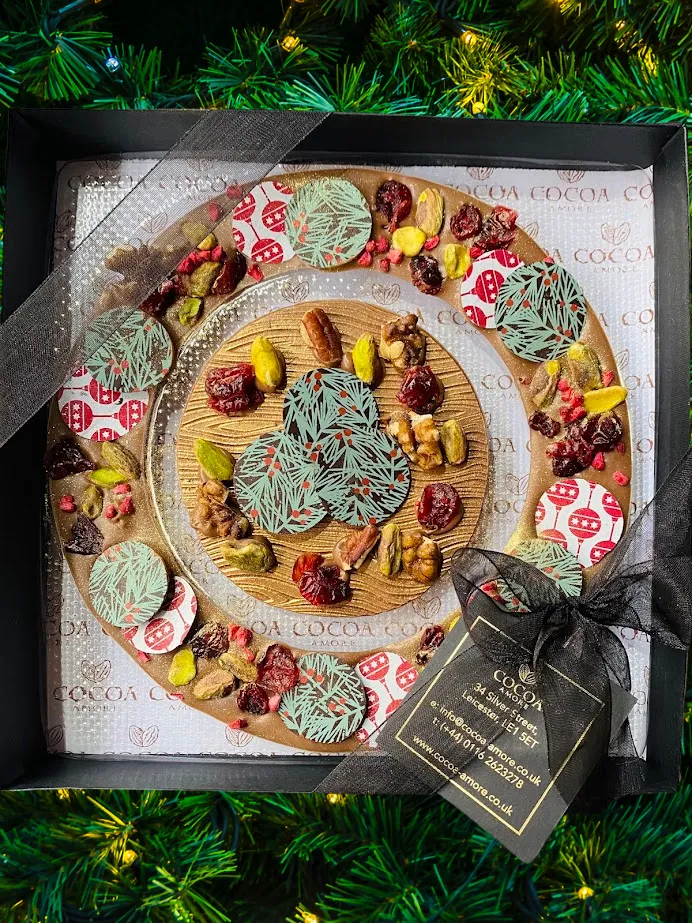 chocolate on white surface