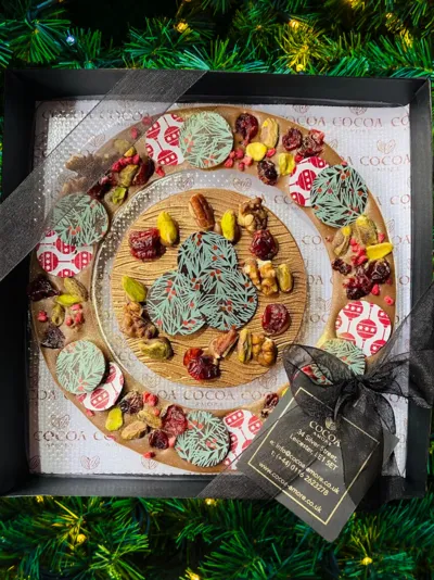 chocolate on white surface