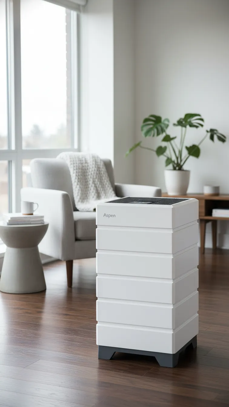 HEPA air purifier with three stage filtration system diagram