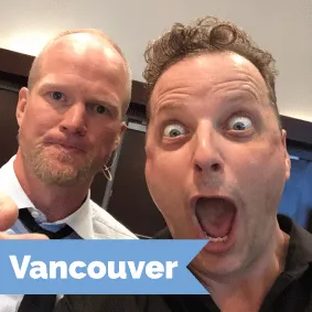 Motivational Speaker Tyler Hayden in Vancouver with Adam Kreek