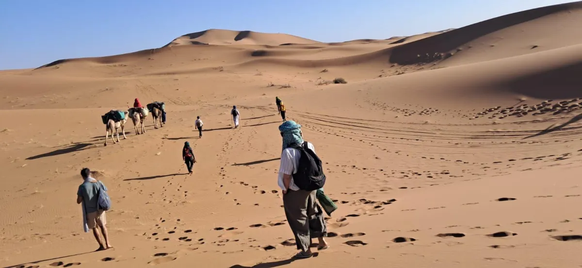 a body of water with a small island in the distance