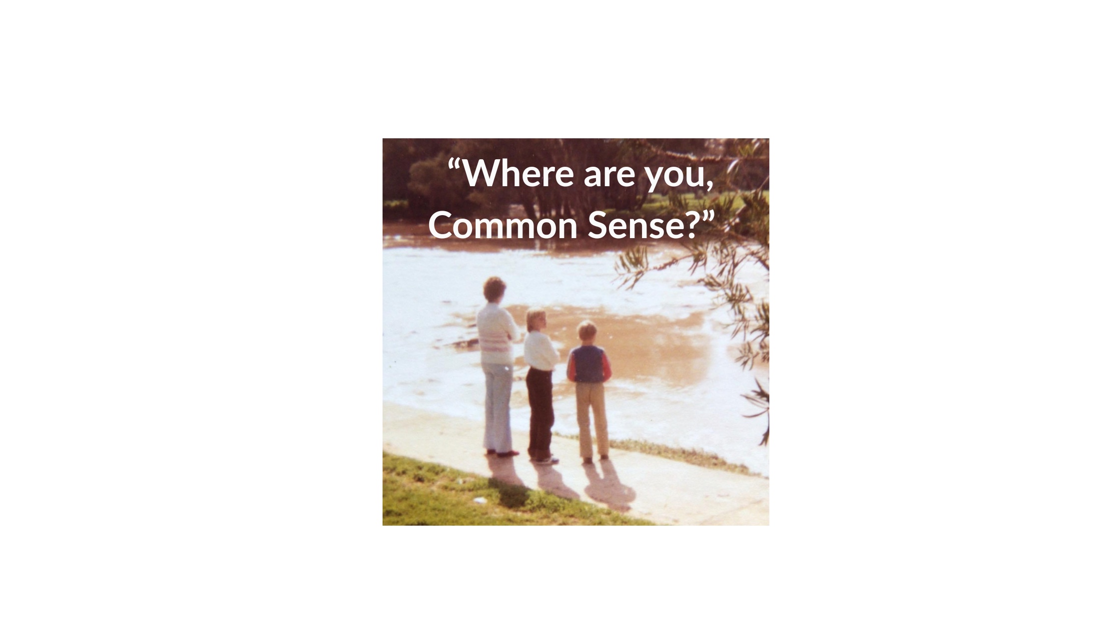 Did we push common sense out the door?