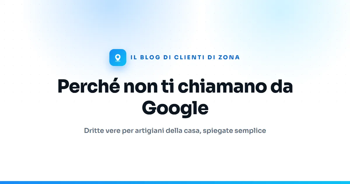 Perché non ti chiamano da Google (anche se lavori bene da vent'anni)