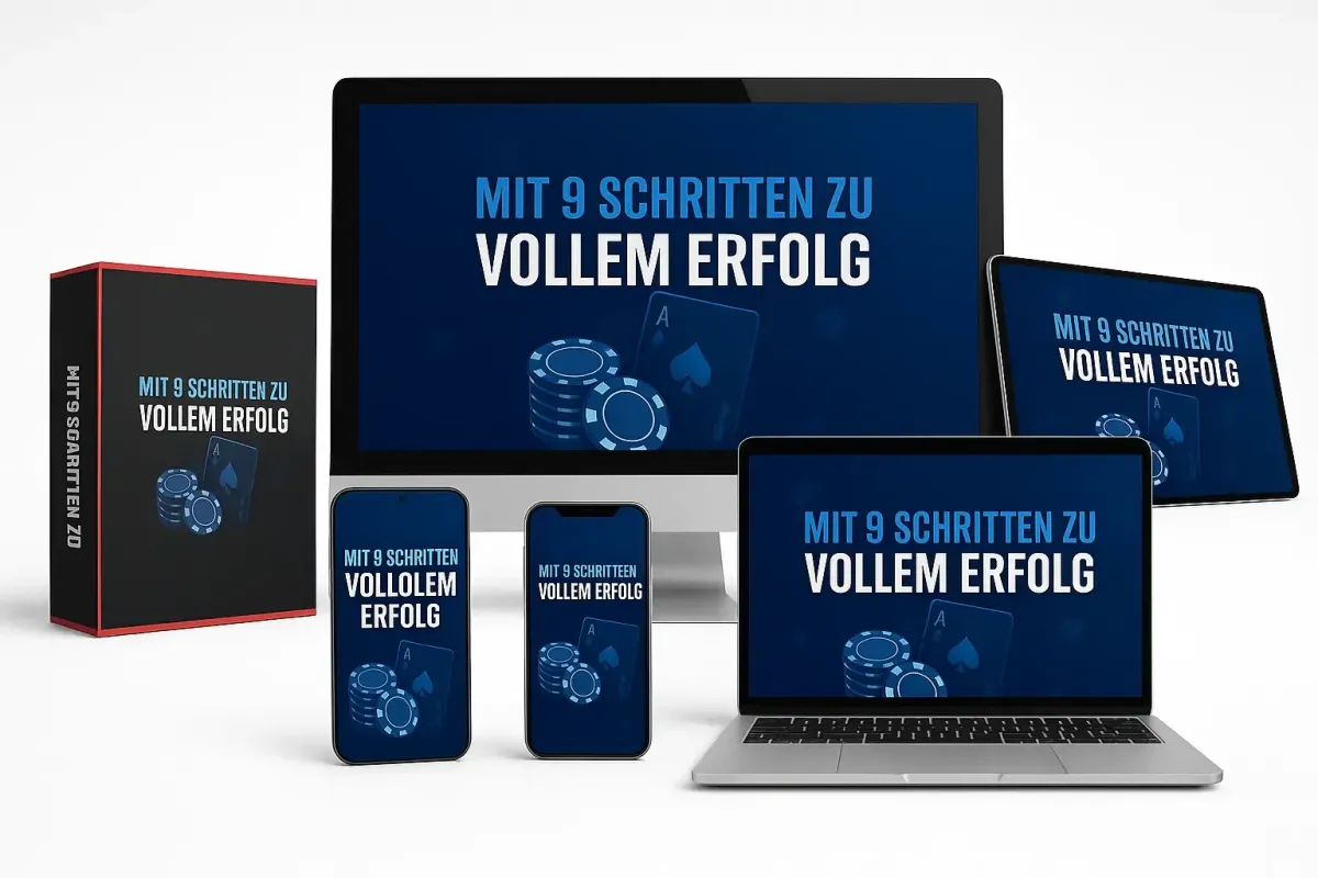 Bild/ Mockup vom Kurs mit 9 Schritten zu vollem Erfolg