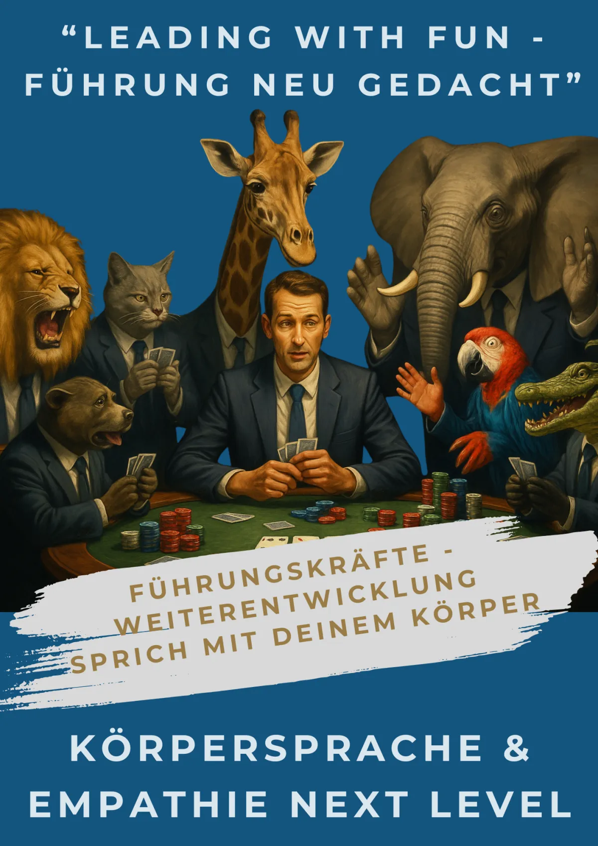 Ralph Dittmar der Pokerkarten in die Kamera haut